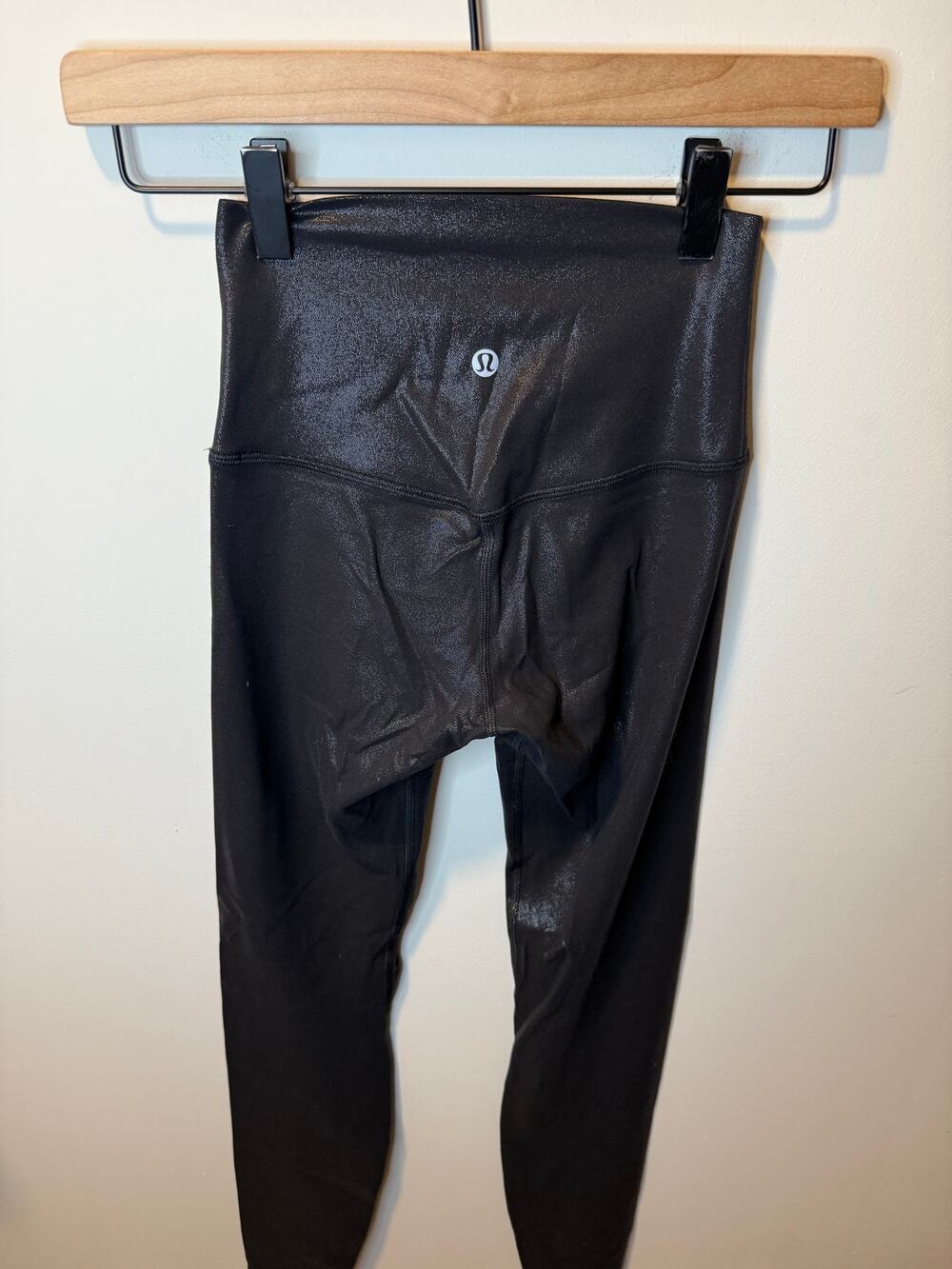 Lululemon Align High-Rise Pant 28” Nulu Size 2 Shine Radiate Foil Print Black